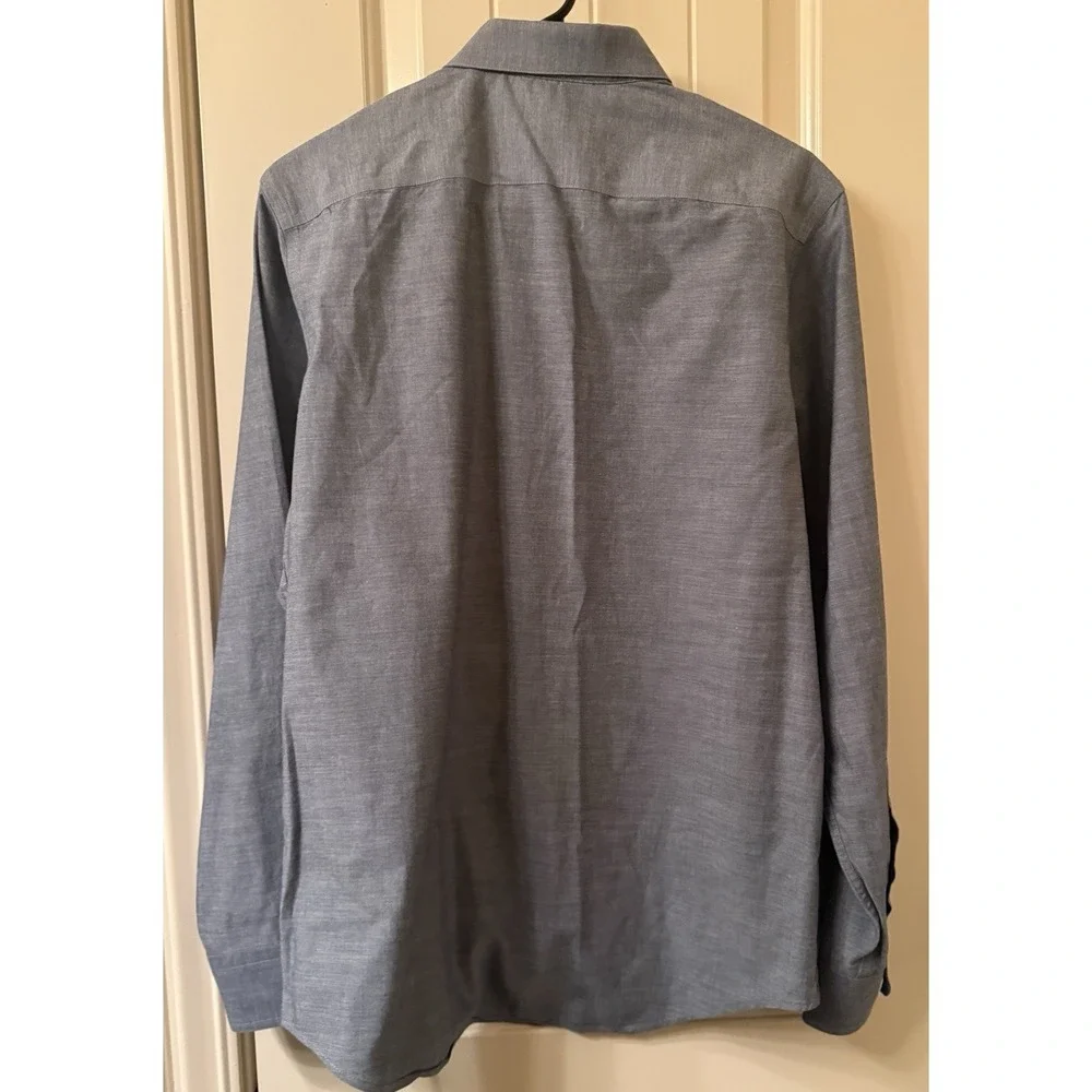 2 Banana Republic Mens M Slim Fit Long Sleeve Button Down Shirts Blue Rose Lot